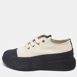 Stella McCartney Beige/Black Canvas Platform Sneakers Size 37, Athletic Shoes & Sneakers - Luxury Closet