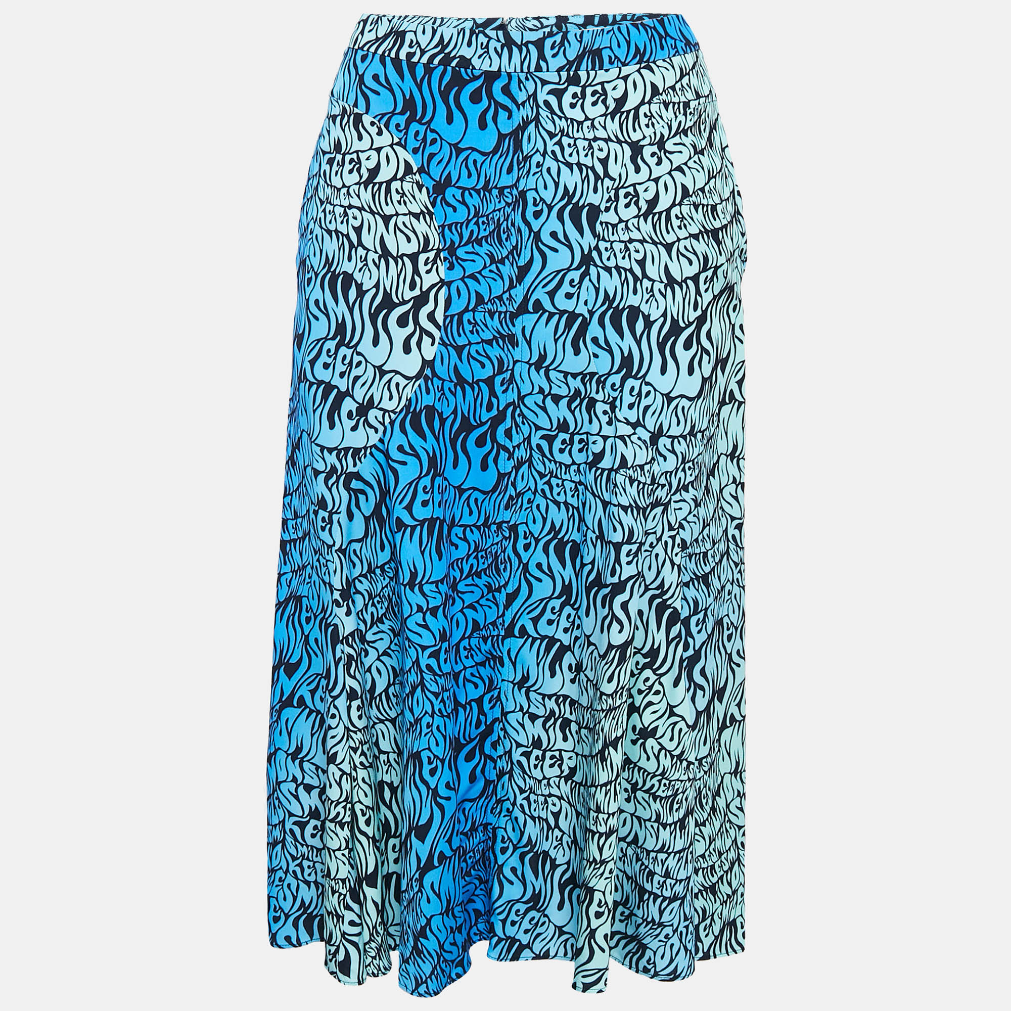 Stella McCartney Blue Printed Midi Skirt S, Skirts - Luxury Closet catalog
