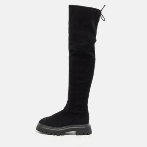 Stuart Weitzman Black Suede Bedforland Over The Knee Boots Size 38.5, Boots - Luxury Closet catalog