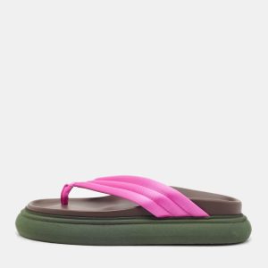 The Attico Pink Satin Thong Sandals Size 38, Sandals - Luxury Closet catalog