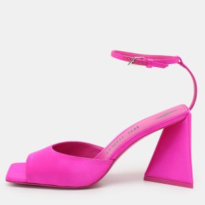 The Attico Fuchsia Satin Piper Ankle Strap Sandals Size 41, Sandals - Luxury Closet