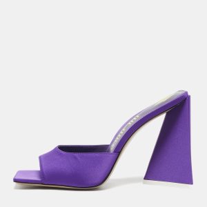 The Attico Purple Satin Devon Slide Sandals Size 41, Sandals - Luxury Closet