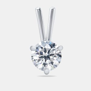 0.56 cts Round Brilliant Cut 18k White Gold Lab Grown Diamond Pendant, Necklaces - Luxury Closet catalog