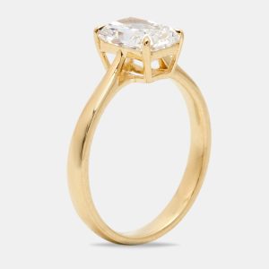 1.50 cts Radiant Brilliant Cut 18k Yellow Gold Lab Grown Diamonds Ring Size 53, Rings - Luxury Closet