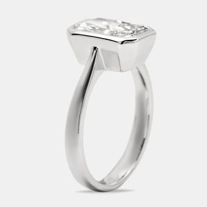 2.80 cts Radiant Cut Lab Grown Diamond 18k White Gold Ring Size 54, Rings - Luxury Closet