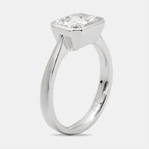 2.00 cts Radiant Cut Lab Grown Diamond 18k White Gold Ring Size 54, Rings - Luxury Closet