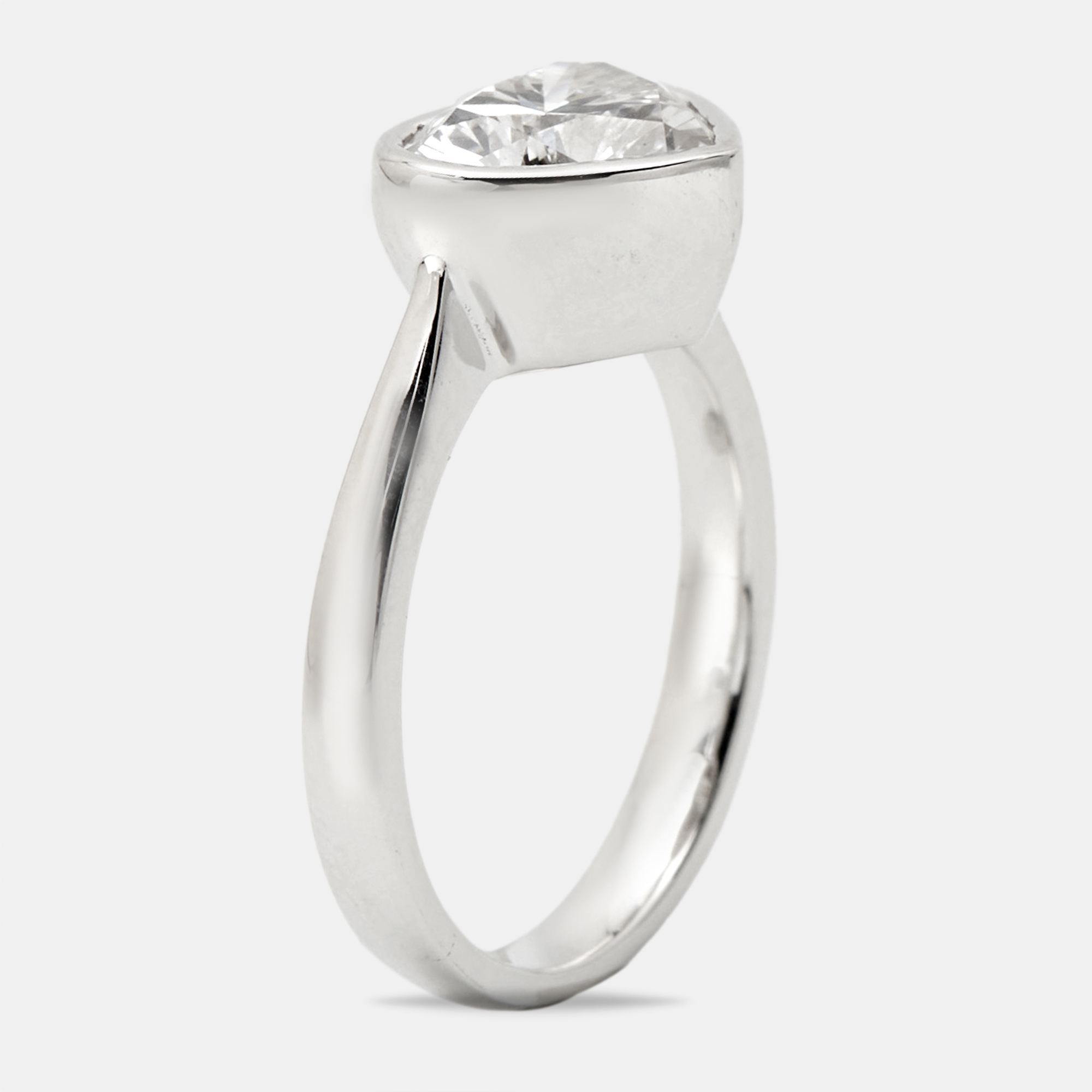 2.00 cts Heart Brilliant Cut Lab Grown Diamond 18k White Gold Ring Size 54, Rings - Luxury Closet catalog