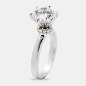 3.00 cts Round Brilliant Cut Lab Grown Diamond 18k White Gold Ring Size 54, Rings - Luxury Closet