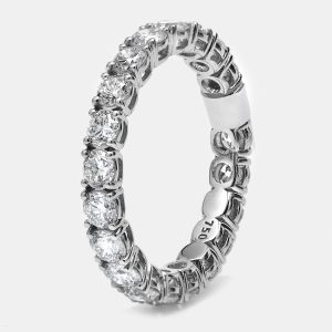 2.25 cts Round Brilliant Lab Grown Diamonds 18k White Gold Eternity Band Ring Size 53, Rings - Luxury Closet catalog