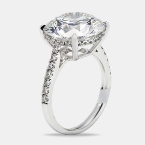 8.47 cts Round Brilliant Lab Grown Diamond 18k White Gold Ring Size 54, Rings - Luxury Closet catalog