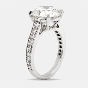 5.5 cts Round Cut Lab Grown Diamond 18k White Gold Ring Size 52, Rings - Luxury Closet catalog