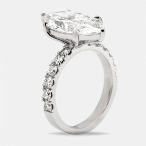 5.9 cts Marquise Cut Lab Grown Diamond 18k White Gold Ring Size 52, Rings - Luxury Closet catalog