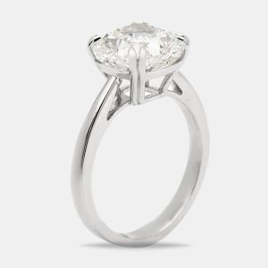 5 cts Cushion Cut Lab Grown Diamond 18k White Gold Ring Size 52, Rings - Luxury Closet catalog