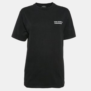 The Kooples Black Printed Cotton Jersey Crew Neck T-Shirt M, Shirts & Tops - Luxury Closet catalog