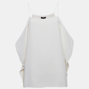 Theory Ivory Rosina Crepe Keyhole Sleeve Slip Tank Top M, Shirts & Tops - Luxury Closet