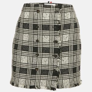 Thom Browne Black Tweed Raw Edge Mini Skirt L, Skirts - Luxury Closet