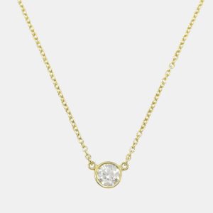 Tiffany & Co. Diamond Necklace 18k Yellow Gold Clear Metal, Necklaces - Luxury Closet catalog