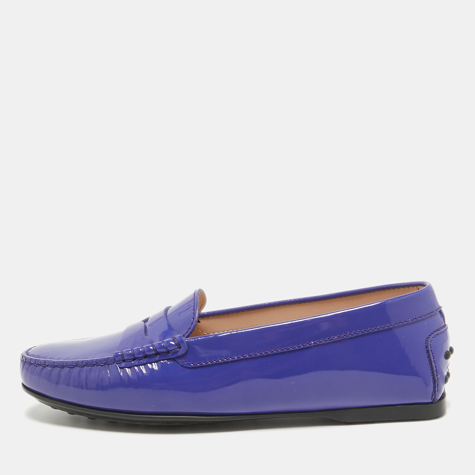 Tod's Blue Patent Leather Penny Loafers Size 36, Loafers & Slip-Ons - Luxury Closet catalog