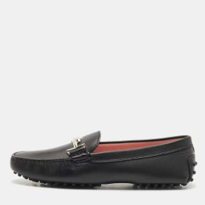Tod's Black Leather Penny Loafers Size 38.5, Loafers & Slip-Ons - Luxury Closet