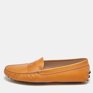 Tod's Light  Brown Leather Gommino Bow Slip On Loafers Size 39, Loafers & Slip-Ons - Luxury Closet catalog