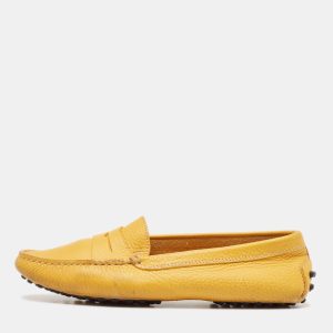 Tod's Yellow Perforated Leather Slip On Loafers Size 36, Loafers & Slip-Ons - Luxury Closet catalog