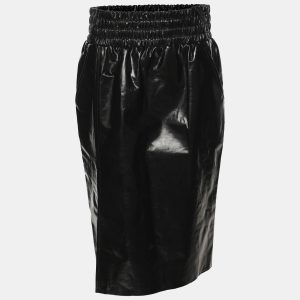 Tom Ford Black Leather Knee Length Skirt S, Skirts - Luxury Closet
