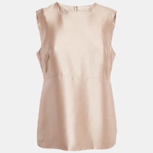 Tory Burch Pink Silk Round Neck Sleeveless Top M, Shirts & Tops - Luxury Closet catalog