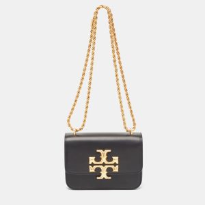 Tory Burch Black Leather Small Convertible Eleanor Shoulder Bag, Shoulder Bags - Luxury Closet catalog