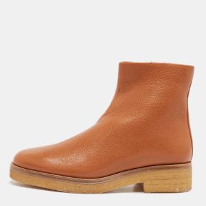 Tory Burch Size 37 Brown Leather Ankle Length Boots, Boots - Luxury Closet