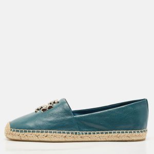 Tory Burch Blue Leather Eleanor Espadrille Flats Size 40, Flats - Luxury Closet catalog