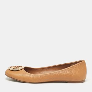 Tory Burch Brown Leather Reva Ballet Flats Size 39.5, Flats - Luxury Closet catalog