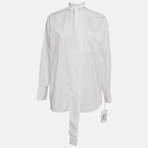 Valentino White Cotton Tie-Up Neck Oversized Shirt XS, Shirts & Tops - Luxury Closet catalog