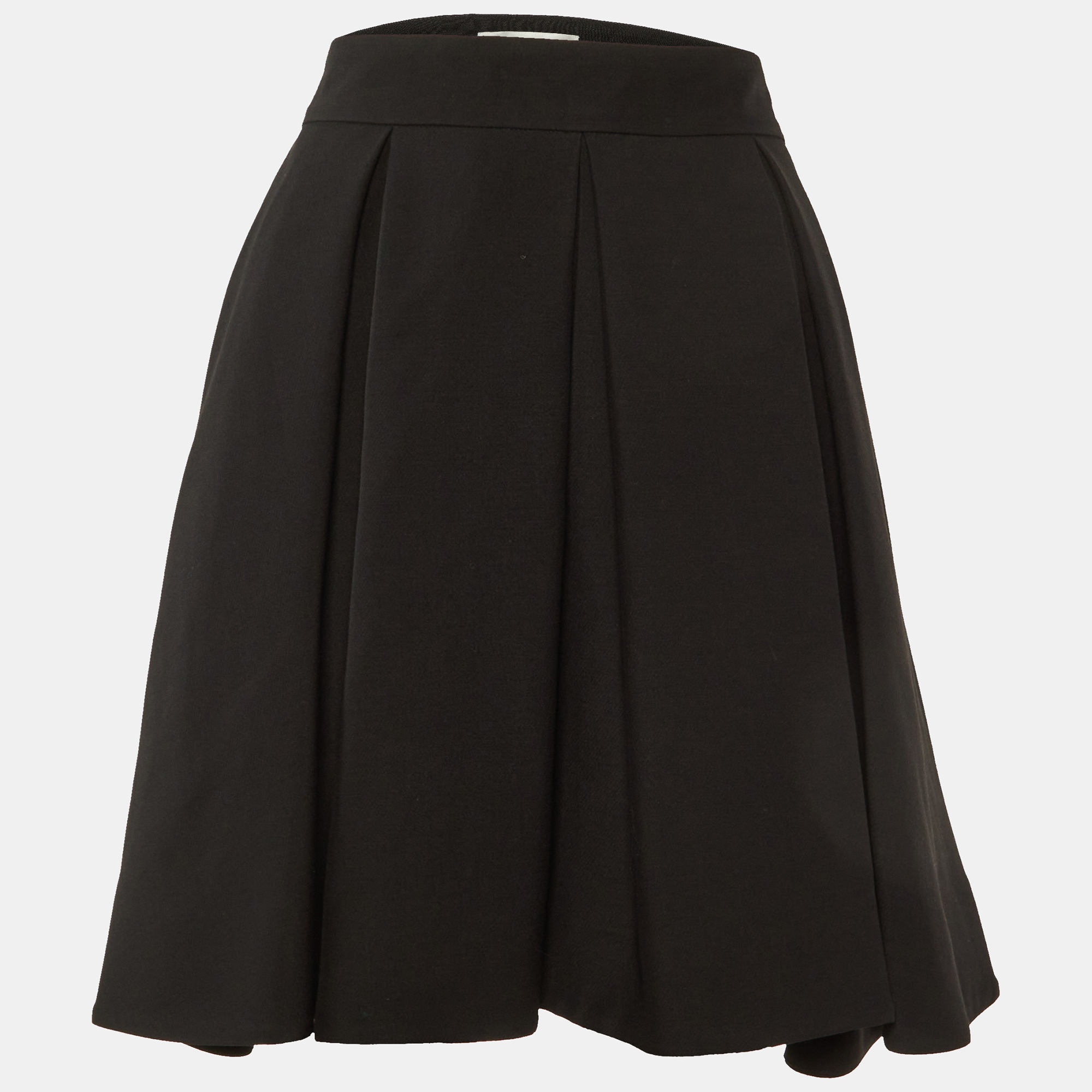 Valentino Black Wool Pleated Mini Skirt M, Skirts - Luxury Closet catalog