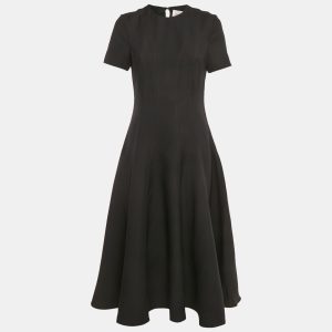 Valentino Black Wool Blend Paneled Midi Dress M, Dresses - Luxury Closet catalog