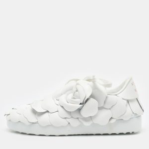 Valentino White Leather Atelier 03 Rose Edition Low Top Sneakers Size 36, Athletic Shoes & Sneakers - Luxury Closet catalog