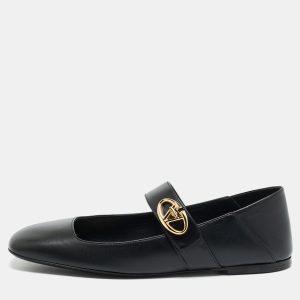 Valentino Black Leather VLogo Mary Jane Ballet Flats Size 38.5, Flats - Luxury Closet catalog