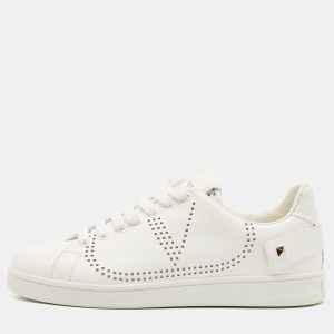 Valentino White Leather Rockstud Sneakers Size 39.5, Athletic Shoes & Sneakers - Luxury Closet catalog