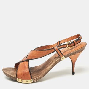 Valentino Brown Leather Ankle Strap Sandals Size 37, Sandals - Luxury Closet catalog
