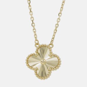 Van Cleef & Arpels Vintage Alhambra Guilloch 18K Yellow Gold Pendant Necklace, Necklaces - Luxury Closet catalog