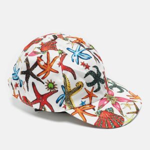 Versace White Printed Tr&eacute;sor de la Mer Cap, Luggage Accessories - Luxury Closet