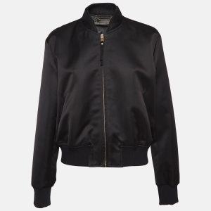 Versace Black Medusa Embroidered Satin Bomber Jacket M, Coats & Jackets - Luxury Closet catalog