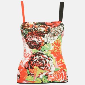 Versace Multicolor Jacquard Knit Sleeveless Top S, Shirts & Tops - Luxury Closet catalog