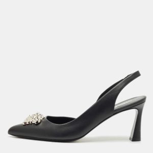 Versace Black Leather Medusa Slingback Pumps Size 39, Pumps - Luxury Closet catalog