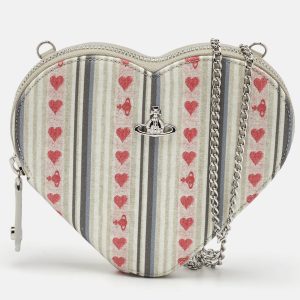 Vivienne Westwood Multicolor Printed Canvas Heart Zip Crossbody Bag, Handbags - Luxury Closet catalog