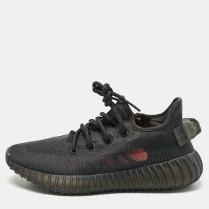 Yeezy x Adidas Black Mesh Boost 350 V2 Mono Cinder Sneakers Size 37 1/3, Athletic Shoes & Sneakers - Luxury Closet