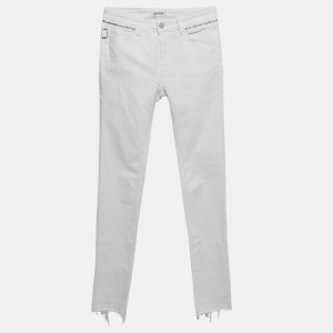 Zadig & Voltaire White Denim Skinny Eva Cher Jeans S Waist 25", Jeans - Luxury Closet