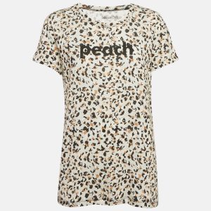 Zadig & Voltaire Beige Leopard Print Gauze Jersey T-Shirt L, Shirts & Tops - Luxury Closet