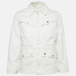 Zadig & Voltaire White Denim Button Front Kimi Jacket XS, Coats & Jackets - Luxury Closet