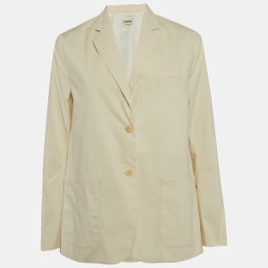 Zadig & Voltaire Cream Cotton Popeline Single Breasted Blazer S, Coats & Jackets - Luxury Closet