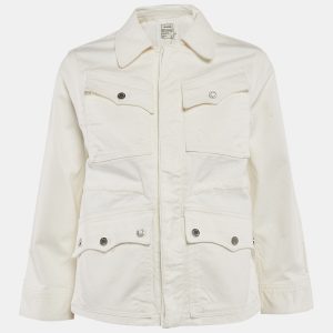 Zadig & Voltaire White Cotton Drill Button Front Kimi Jacket XS, Coats & Jackets - Luxury Closet